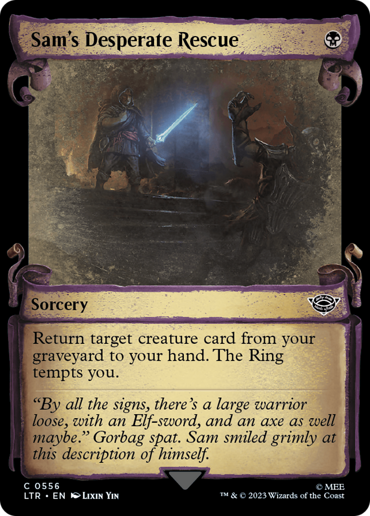 Sam's Desperate Rescue (Showcase) (556) Foil - The Lord of the Rings: Tales of Middle-earth