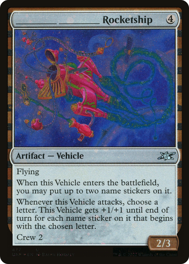 _______ _______ Rocketship (Galaxy Foil) (477) Foil - Unfinity