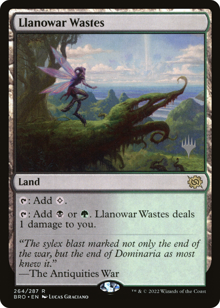 Llanowar Wastes (264) - The Brothers' War Promos