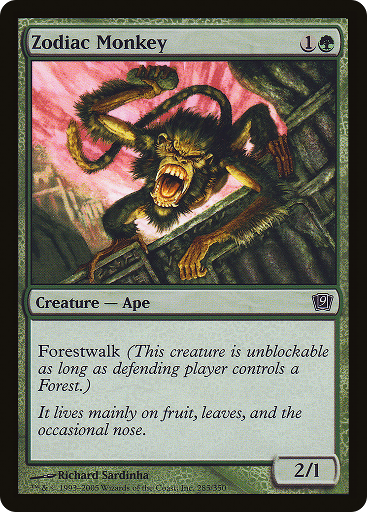 Zodiac Monkey (285) - Ninth Edition