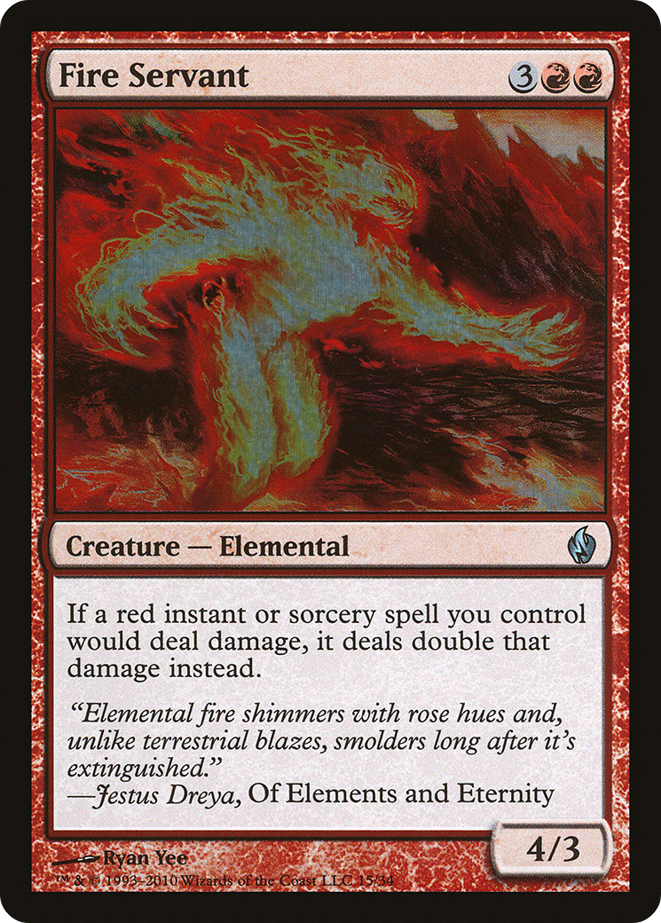 Fire Servant (015) Foil - Premium Deck Series: Fire and Lightning