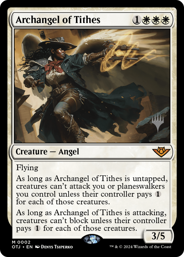 Archangel of Tithes (002) Foil - Outlaws of Thunder Junction Promos