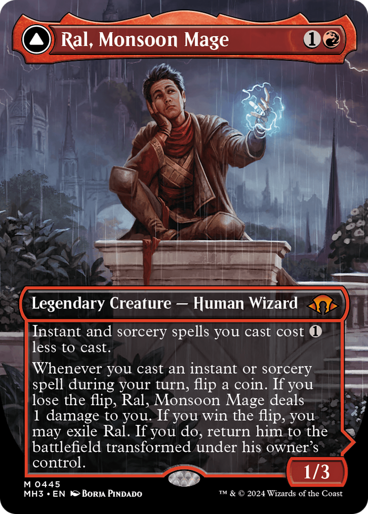 Ral, Monsoon Mage (Borderless) (445) Foil - Modern Horizons 3