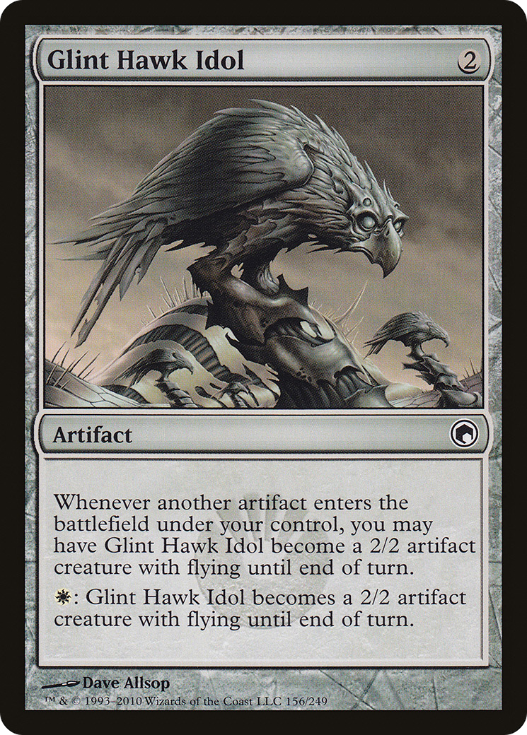 Glint Hawk Idol (156) Foil - Scars of Mirrodin