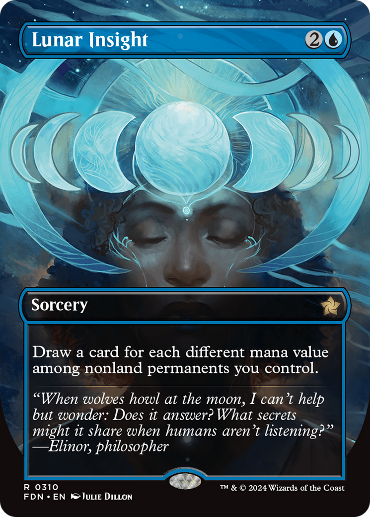 Lunar Insight (Borderless) (310) Foil - Foundations