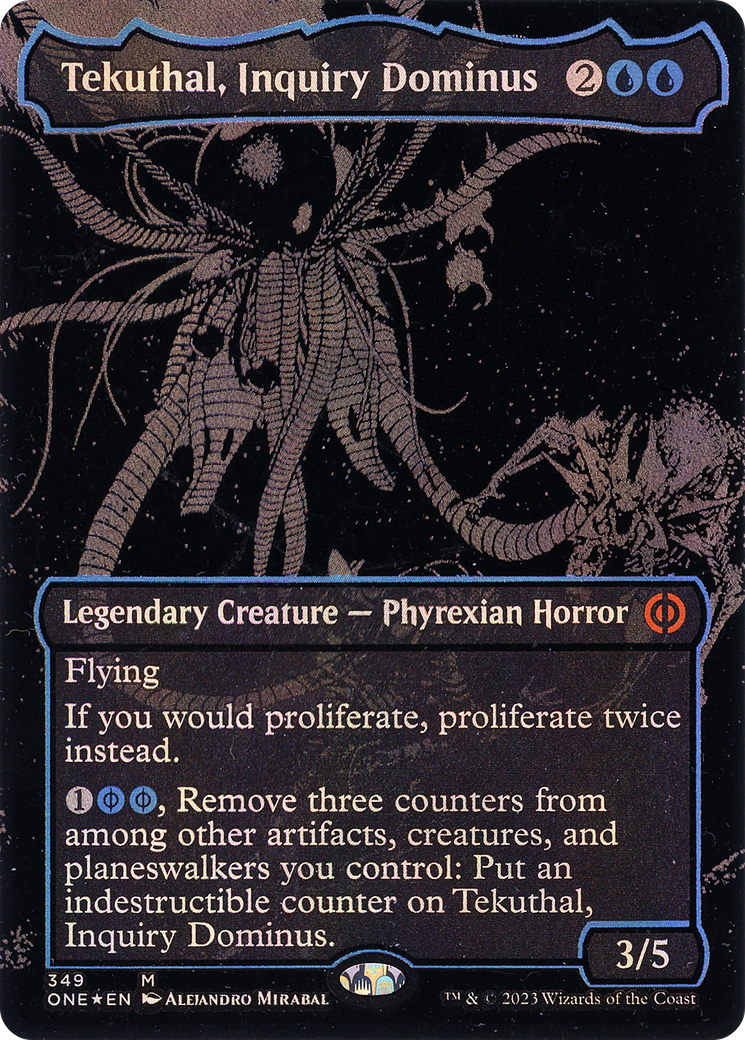 Tekuthal, Inquiry Dominus (Oil Slick Raised Foil) (349) Foil - Phyrexia: All Will Be One