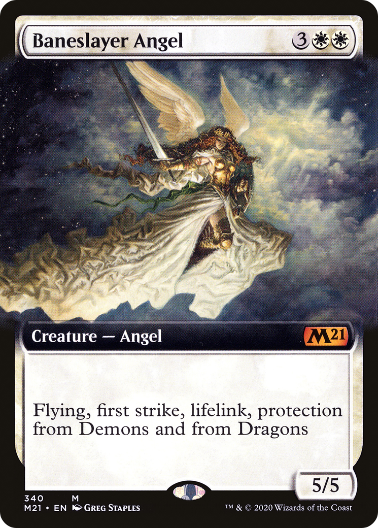 Baneslayer Angel (Extended Art) (340) Foil - Core Set 2021