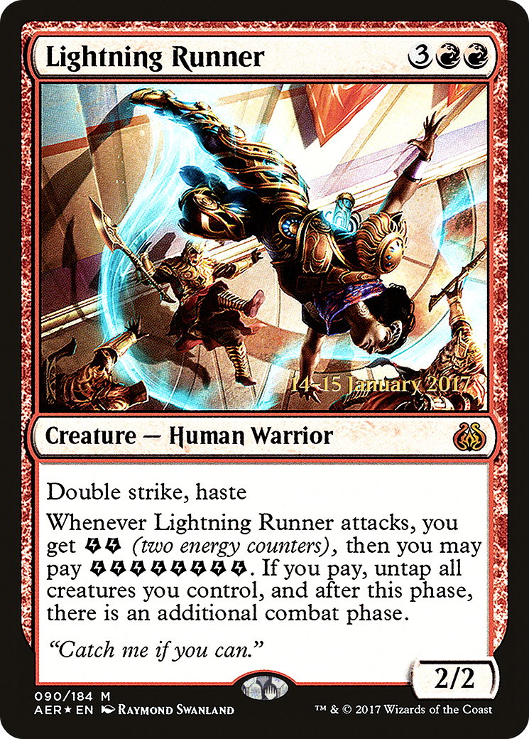 Lightning Runner (90s) Foil - Aether Revolt Promos
