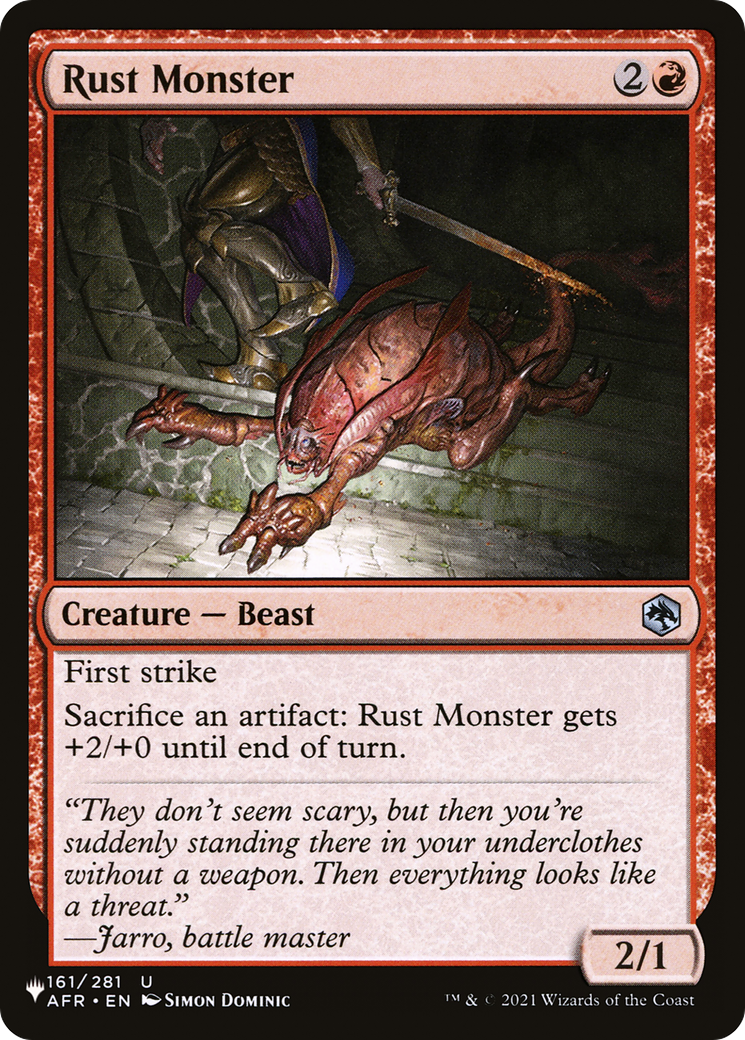 Rust Monster (AFR-161) - The List