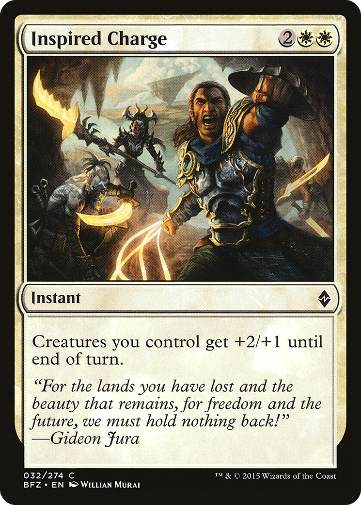 Inspired Charge (032) Foil - Battle for Zendikar