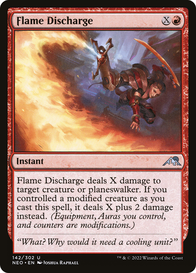 Flame Discharge (142) Foil - Kamigawa: Neon Dynasty