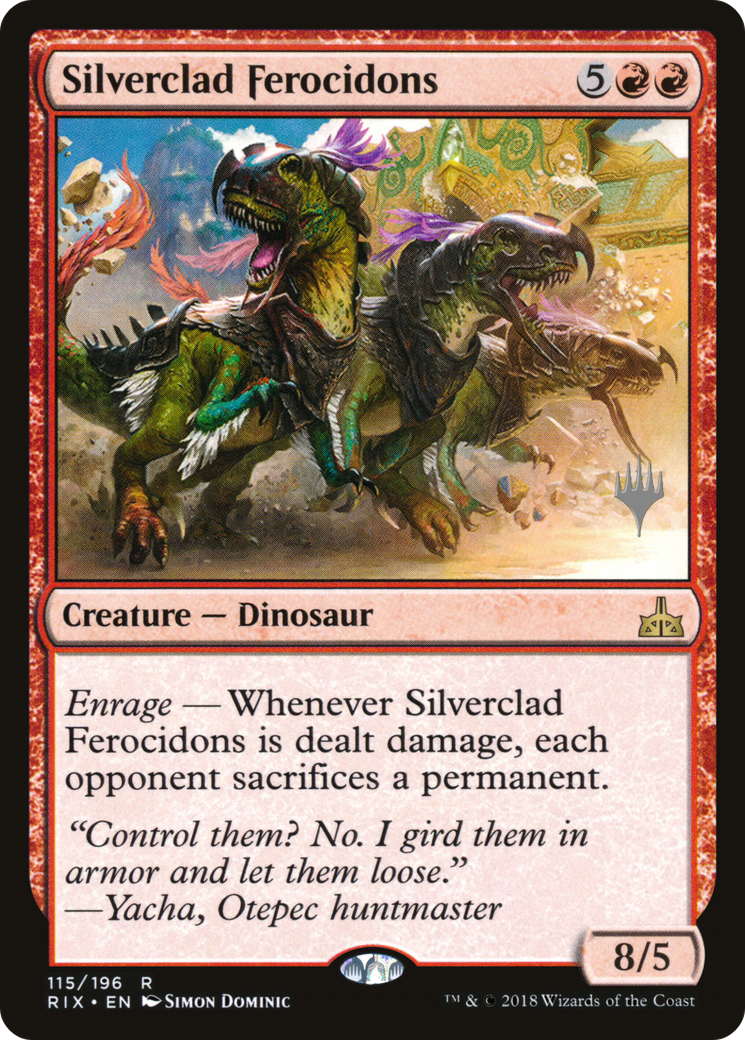 Silverclad Ferocidons (115) Foil - Rivals of Ixalan Promos