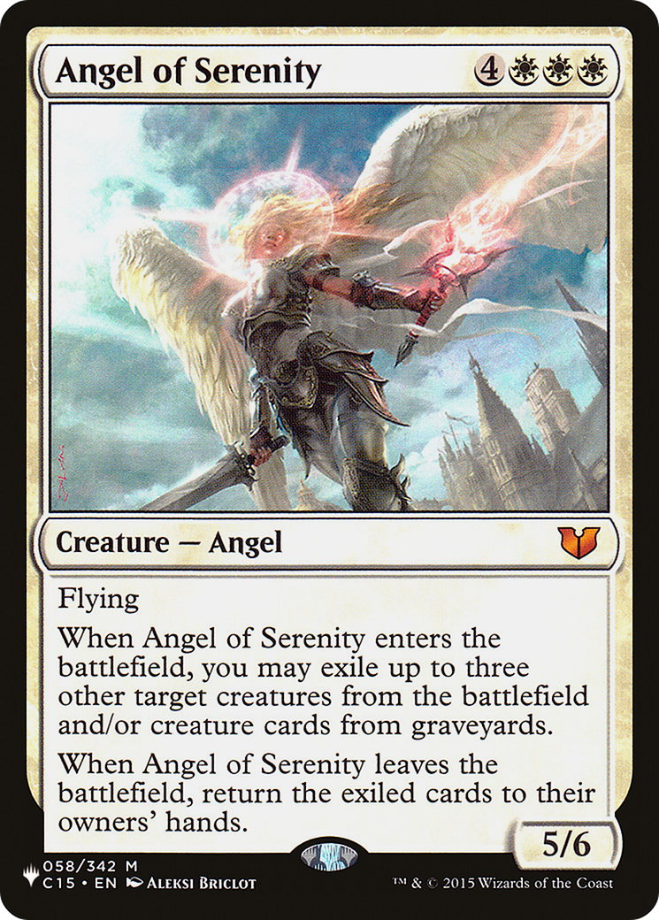 Angel of Serenity (C15-58) - The List