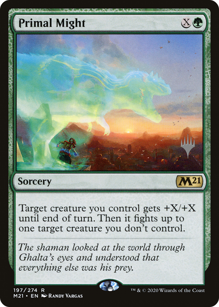 Primal Might (197) Foil - Core Set 2021 Promos
