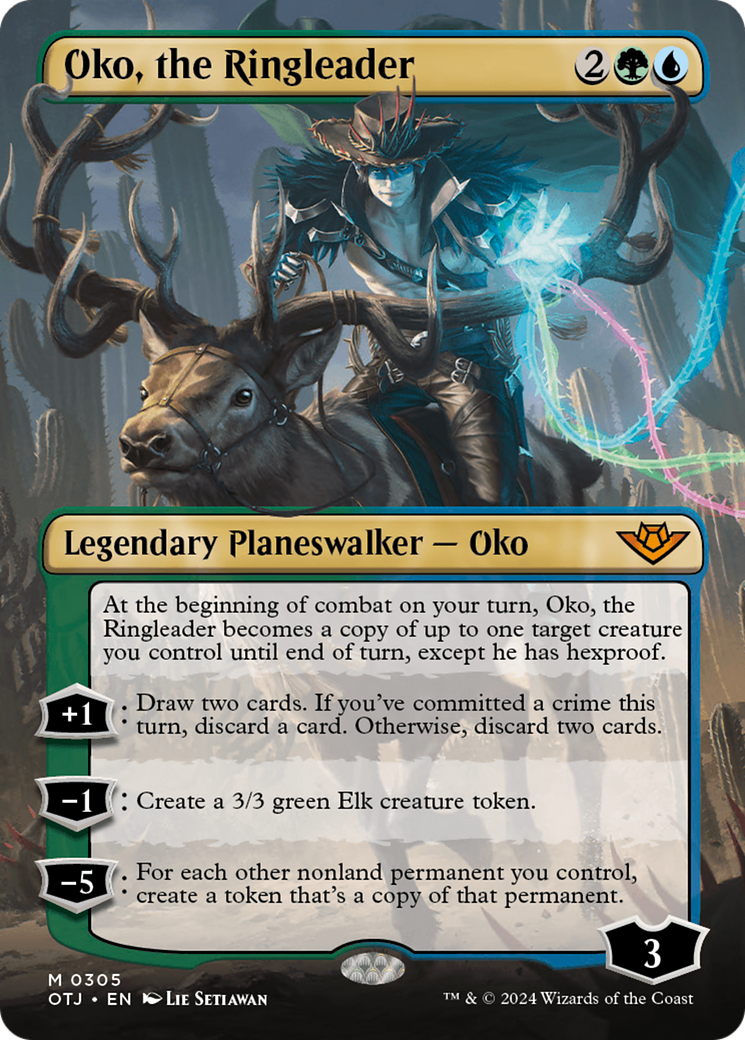 Oko, the Ringleader (Borderless) (305) Foil - Outlaws of Thunder Junction