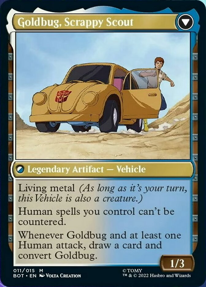 Goldbug, Humanity's Ally // Goldbug, Scrappy Scout (011) - Transformers