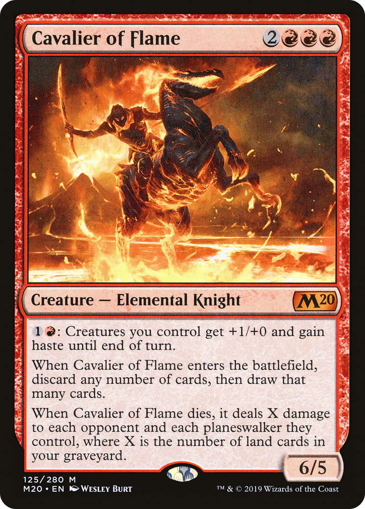 Cavalier of Flame (125) Foil - Core Set 2020