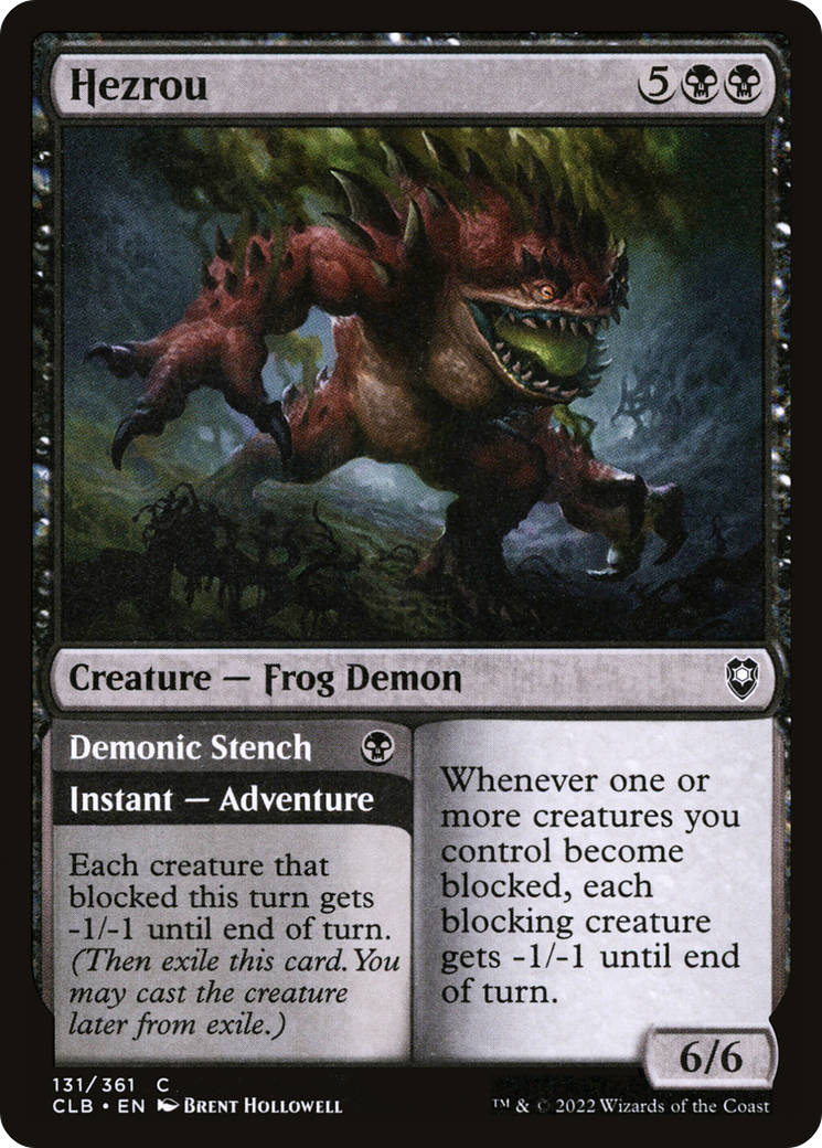 Hezrou // Demonic Stench (131) Foil - Commander Legends: Battle for Baldur's Gate