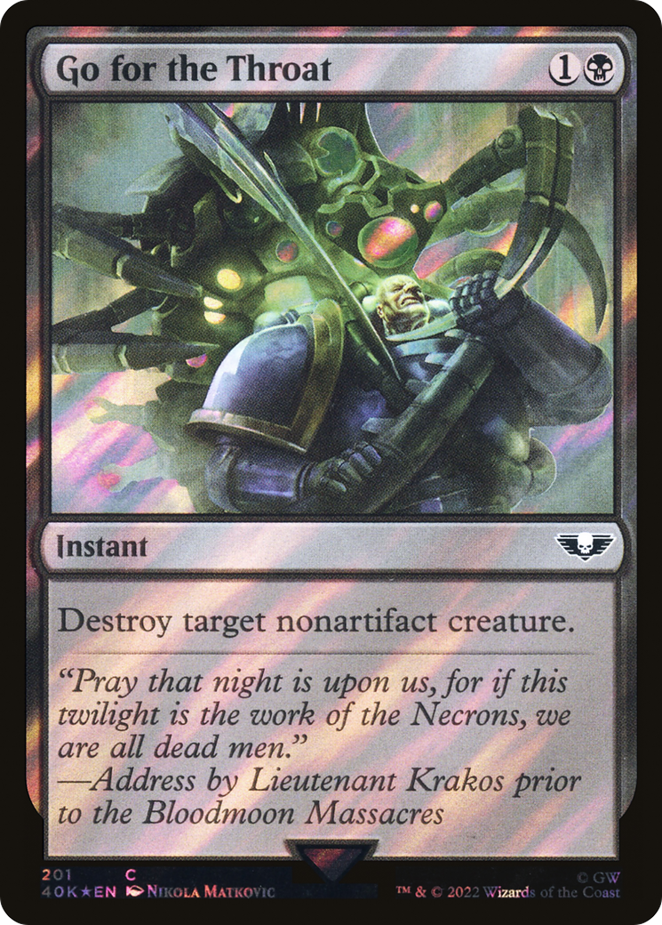 Go for the Throat (201) Surge Foil - Warhammer 40,000 Commander