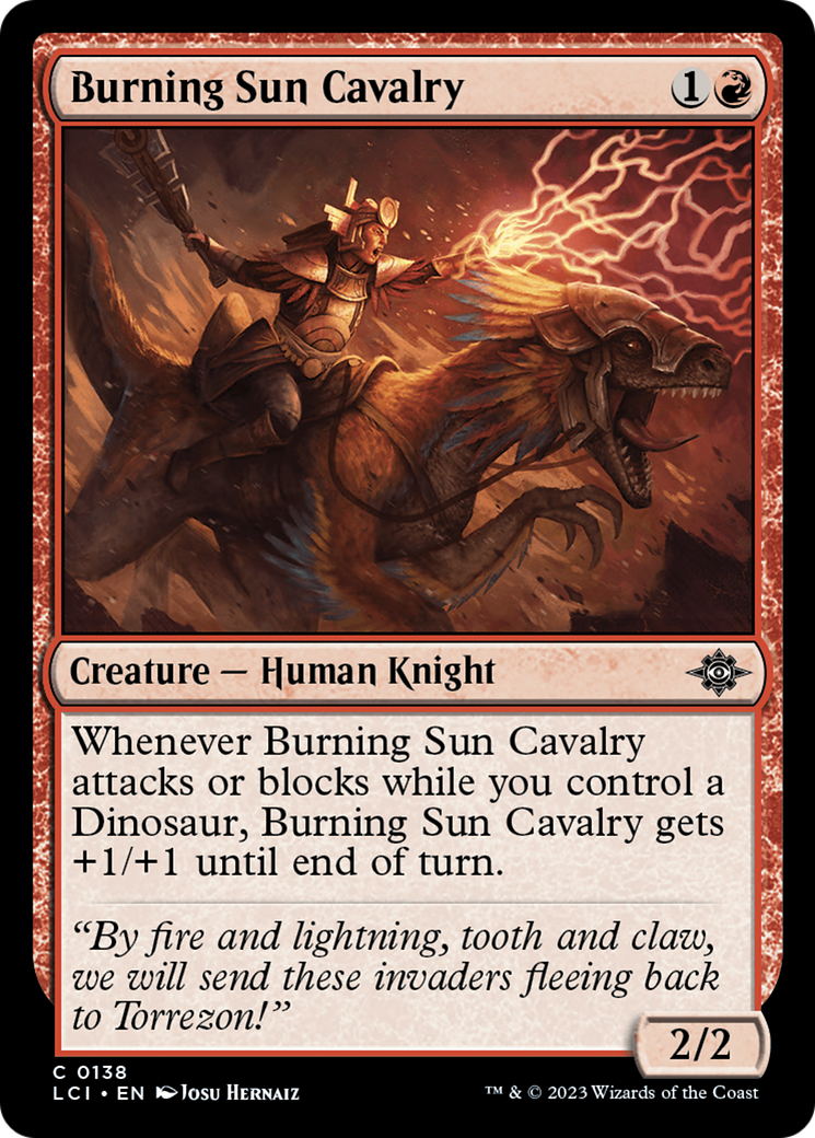 Burning Sun Cavalry (138) Foil - The Lost Caverns of Ixalan