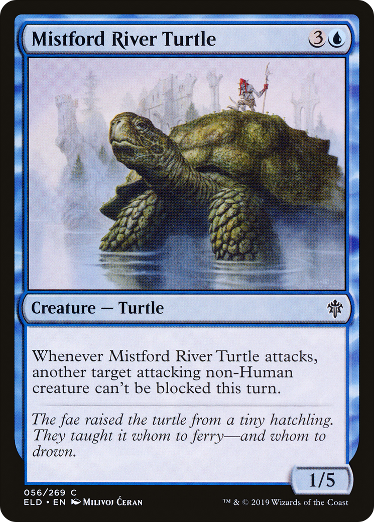 Mistford River Turtle (056) Foil - Throne of Eldraine