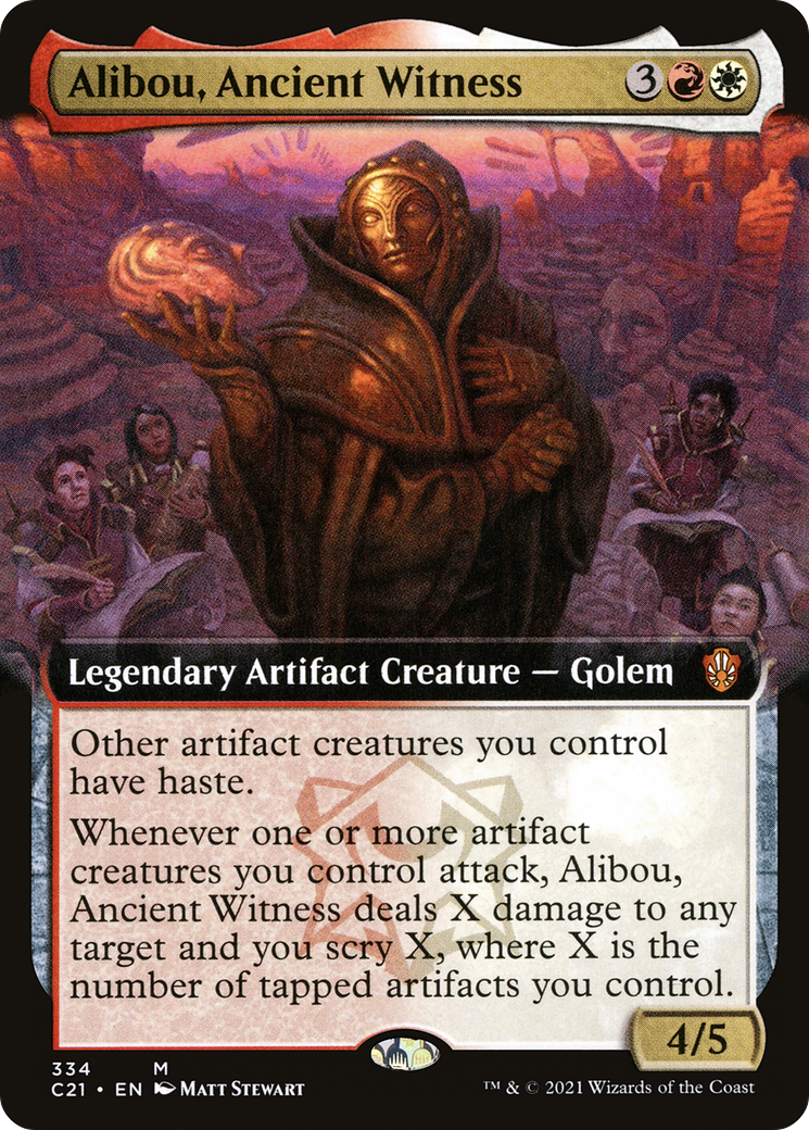 Alibou, Ancient Witness (Extended Art) (334) - Commander 2021