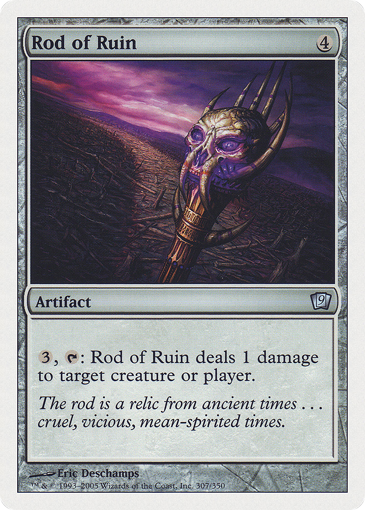 Rod of Ruin (307) Foil - Ninth Edition