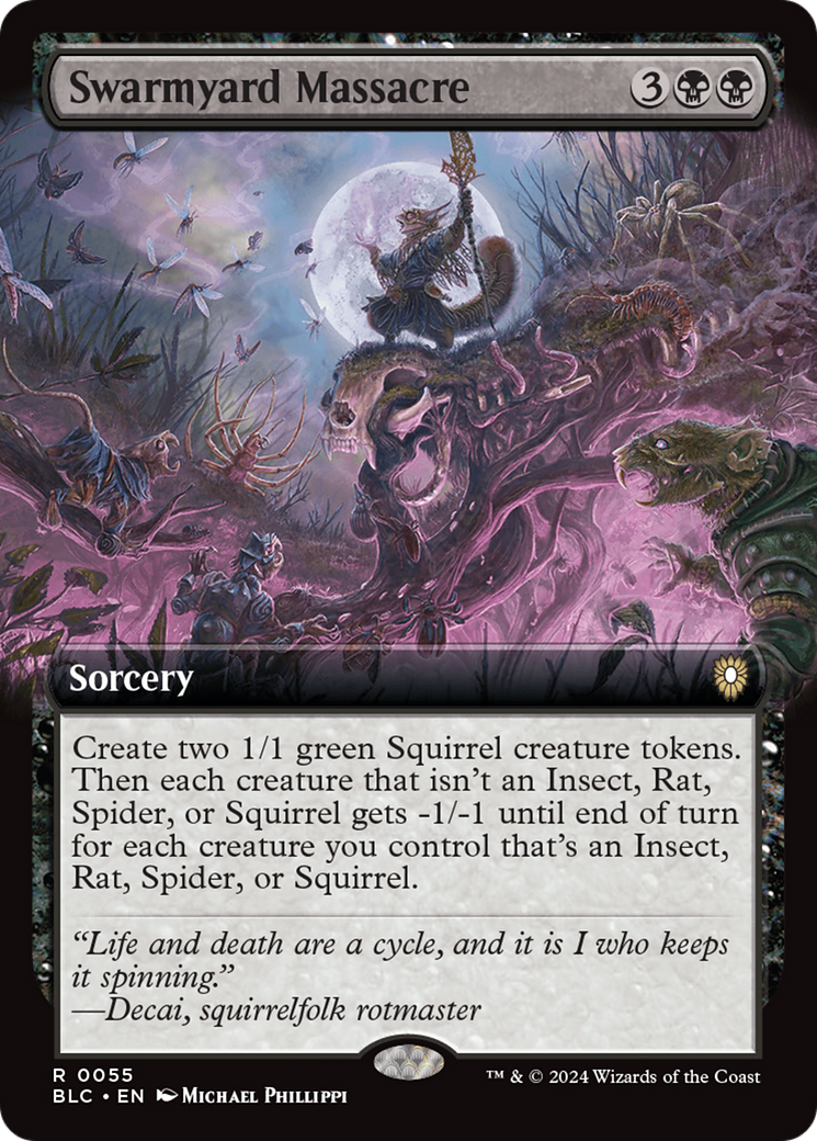 Swarmyard Massacre (Extended Art) (055) - Bloomburrow Commander