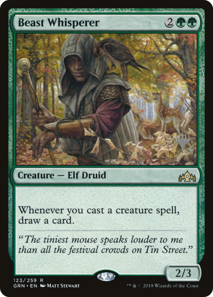 Beast Whisperer (123p) Foil - Guilds of Ravnica Promos