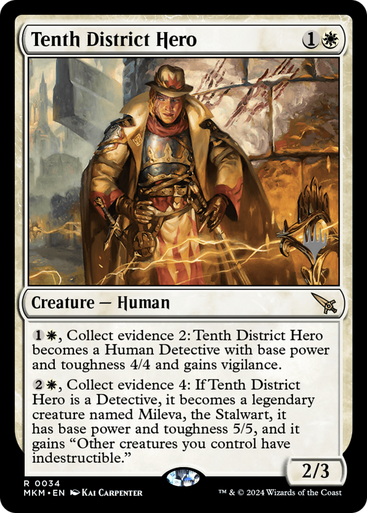 Tenth District Hero (034) Foil - Murders at Karlov Manor Promos