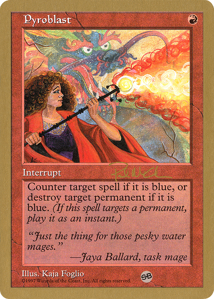 Pyroblast - 1997 Paul McCabe (5ED) (SB) (Retro) - World Championship Decks 1997