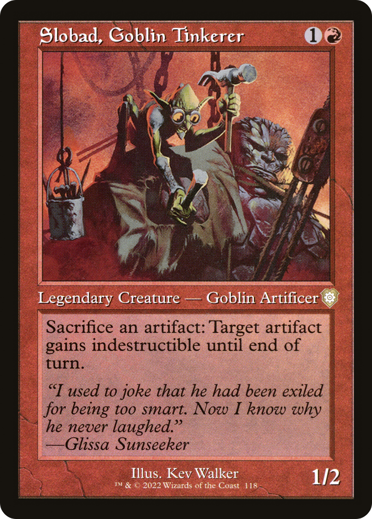 Slobad, Goblin Tinkerer (Retro) (118) - The Brothers' War Commander