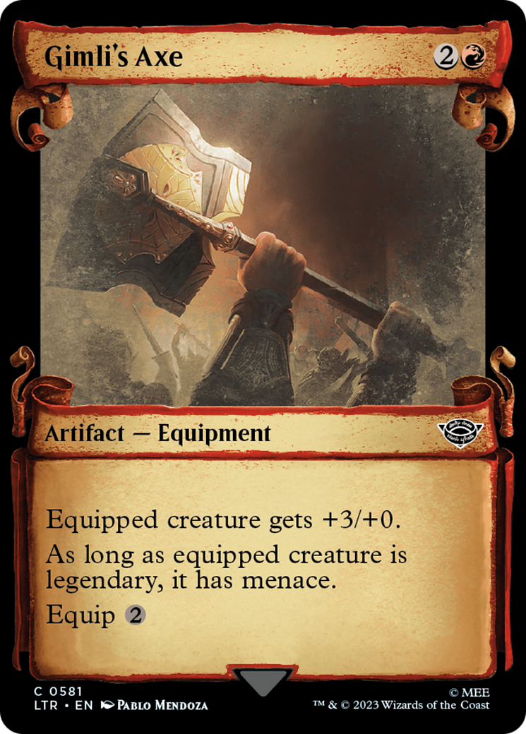 Gimli's Axe (Showcase) (581) Foil - The Lord of the Rings: Tales of Middle-earth