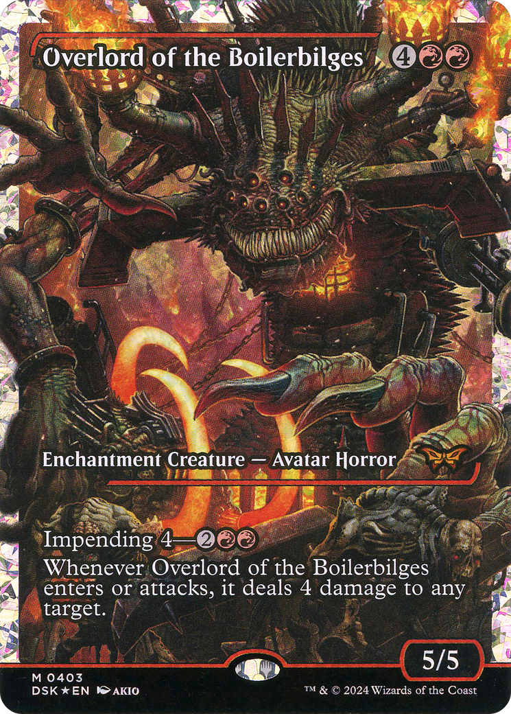 Overlord of the Boilerbilges (Showcase) (Fracture Foil) (Showcase) (403) Foil - Duskmourn: House of Horror
