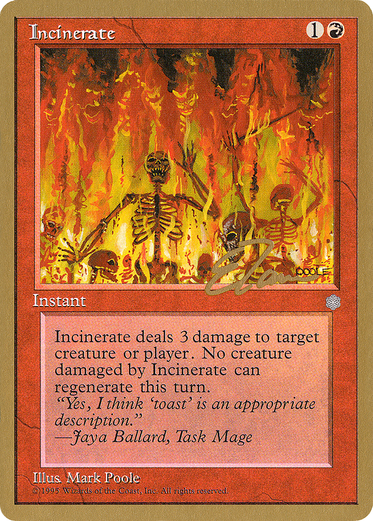 Incinerate - 1996 Eric Tam (ICE) - Pro Tour Collector Set