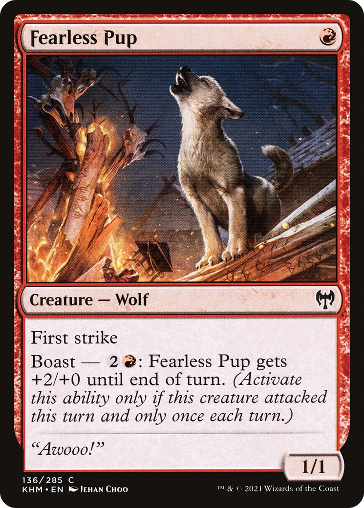 Fearless Pup (136) Foil - Kaldheim