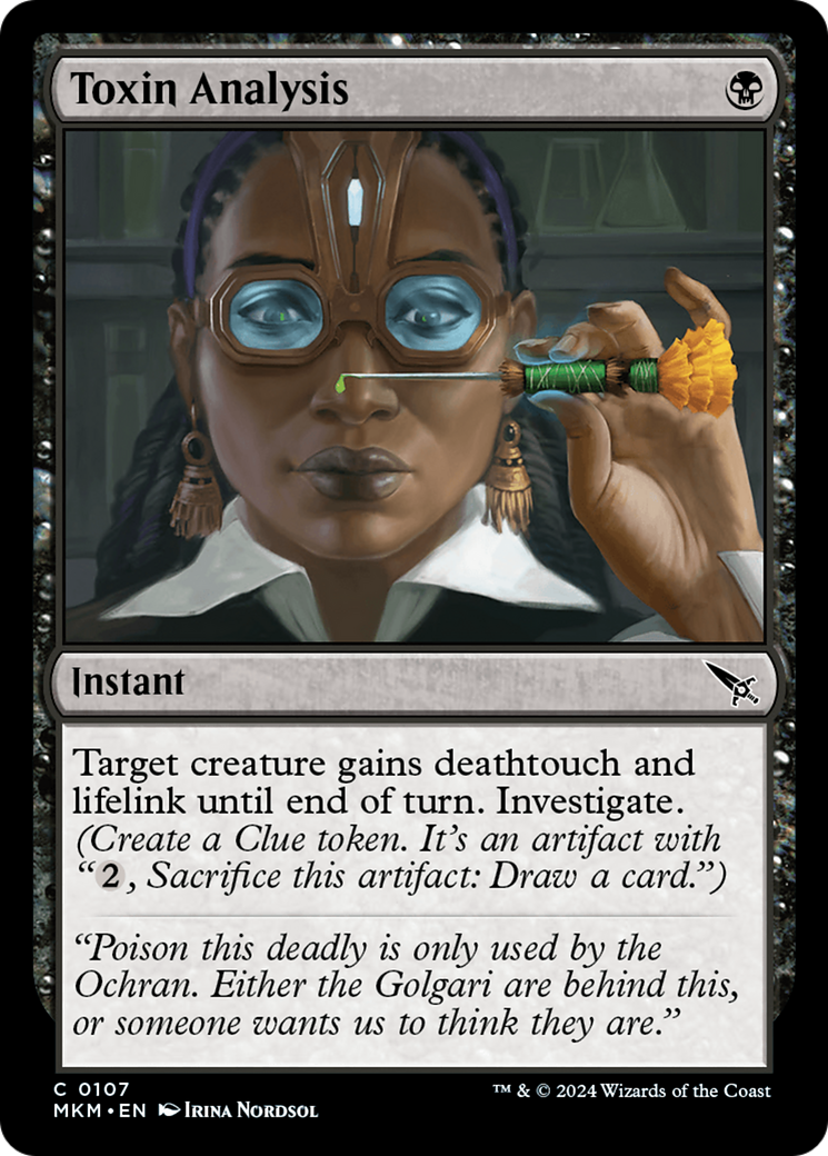 Toxin Analysis (107) - Murders at Karlov Manor