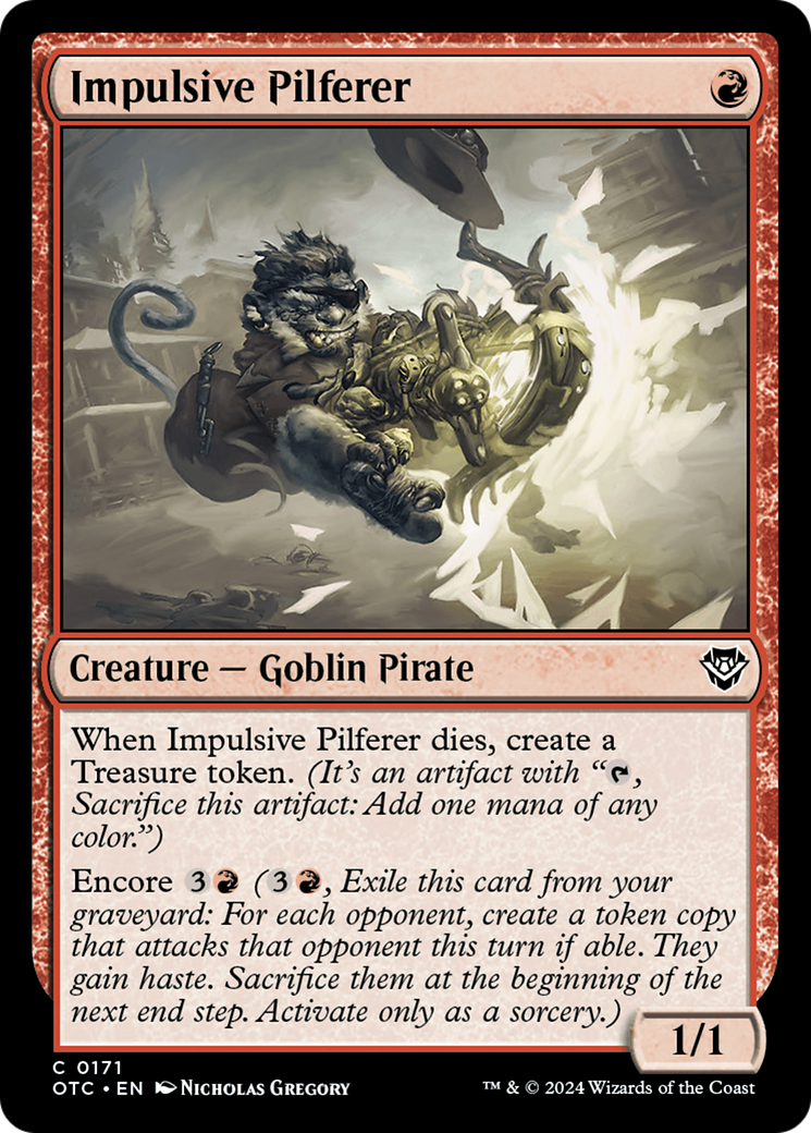 Impulsive Pilferer (171) - Outlaws of Thunder Junction Commander