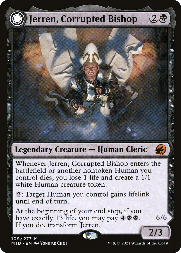 Jerren, Corrupted Bishop // Ormendahl, the Corrupter (109) Foil - Innistrad: Midnight Hunt