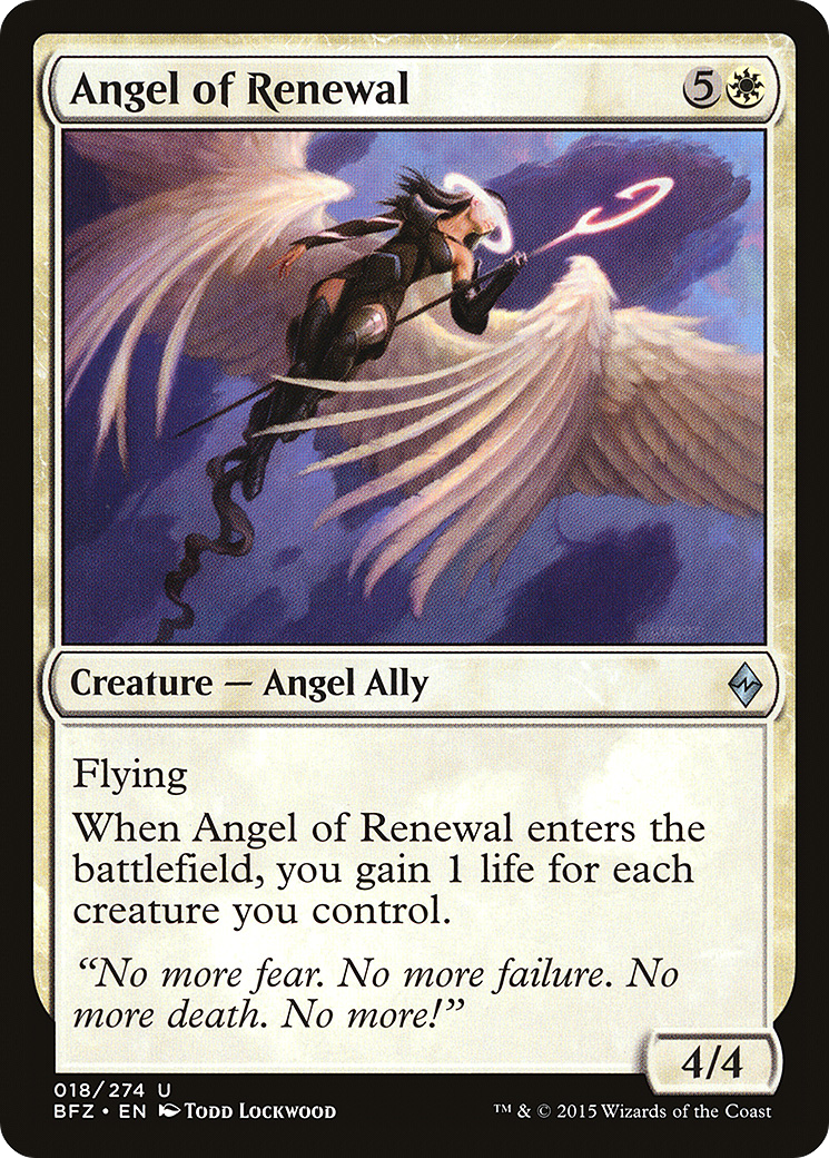 Angel of Renewal (018) Foil - Battle for Zendikar