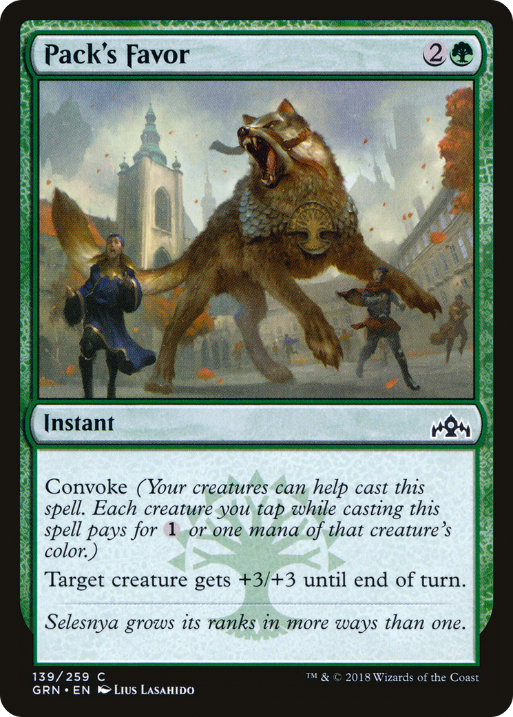 Pack's Favor (139) Foil - Guilds of Ravnica