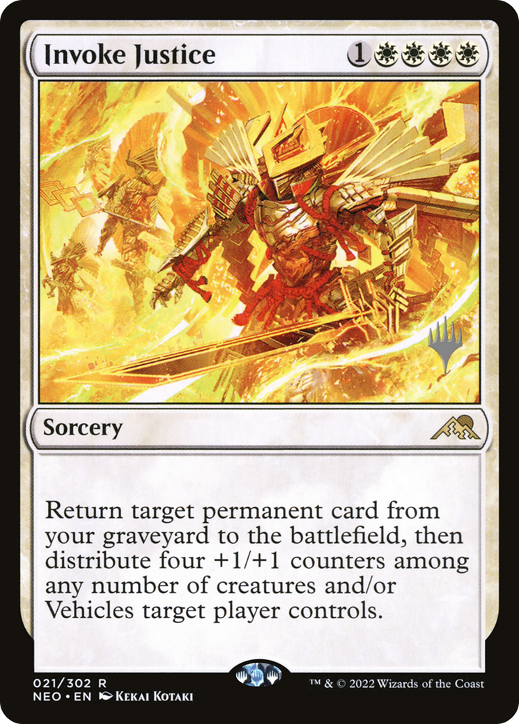 Invoke Justice (21p) Foil - Kamigawa: Neon Dynasty Promos