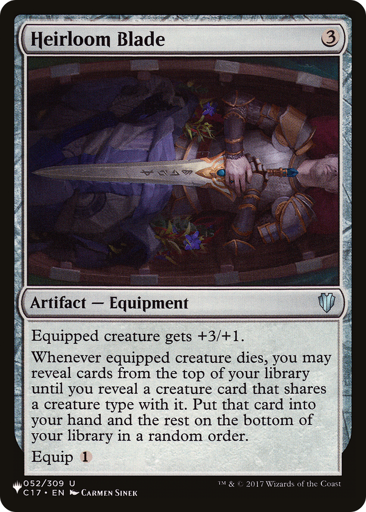 Heirloom Blade (C17-52) - The List