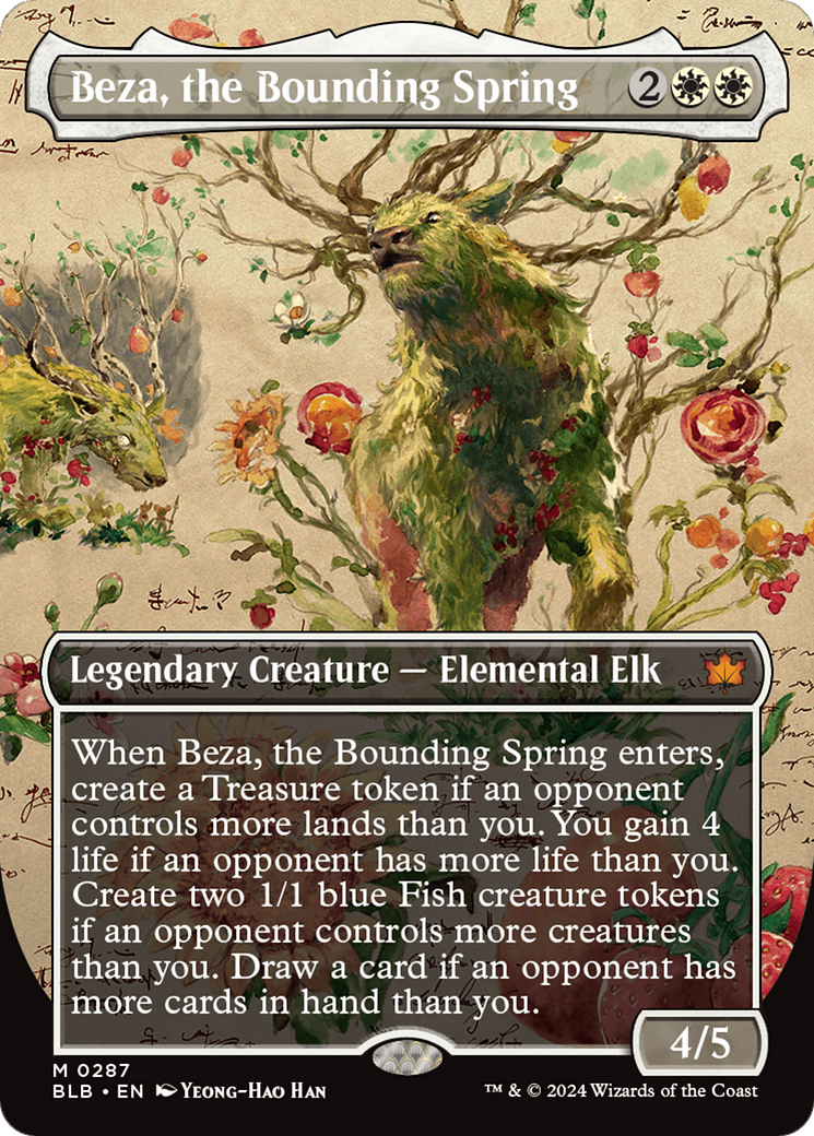 Beza, the Bounding Spring (Borderless) (Showcase) (287) Foil - Bloomburrow