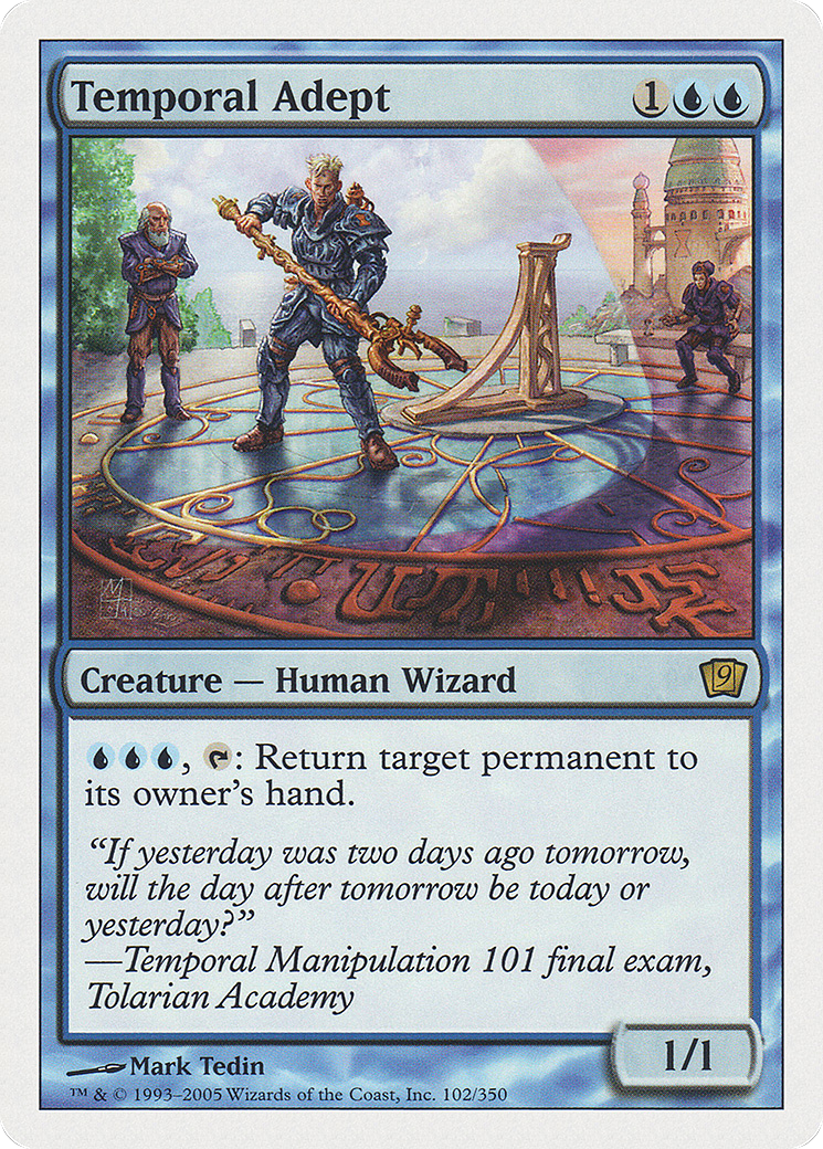 Temporal Adept (102) Foil - Ninth Edition