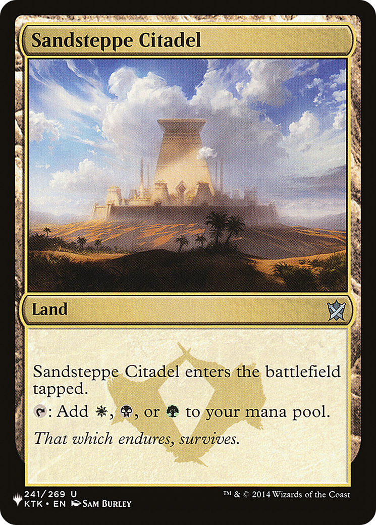 Sandsteppe Citadel (KTK-241) - The List