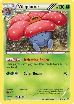 Vileplume (3) Reverse Holofoil - XY Ancient Origins