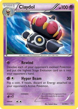 Claydol (33) Reverse Holofoil - XY Ancient Origins