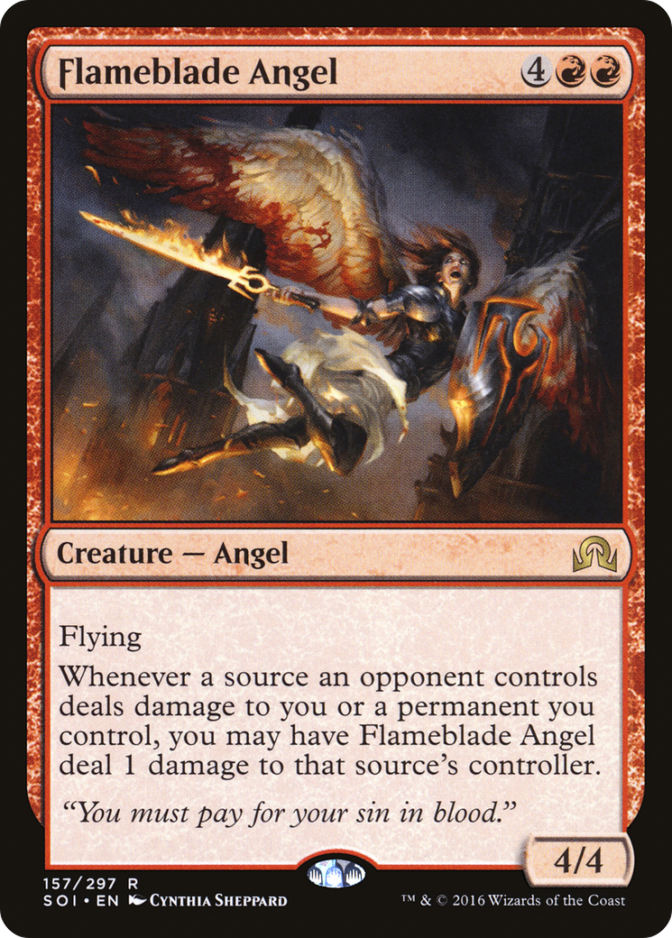 Flameblade Angel (157) Foil - Shadows over Innistrad
