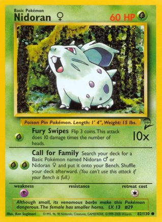 Nidoran F (82) - Base Set 2